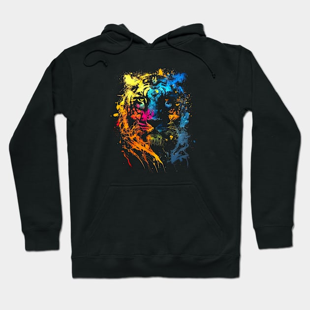 Psychedelic Tiger's Head #2 Hoodie by Butterfly Venom